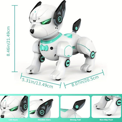 Robot Dog Toy for Kids Upgraded Intelligent Electronic Pet – AI Dialog Interaction Stunt Performance Programmable Behavior Interactive Companion STEM Birthday Halloween Christmas Gift Boys Girls