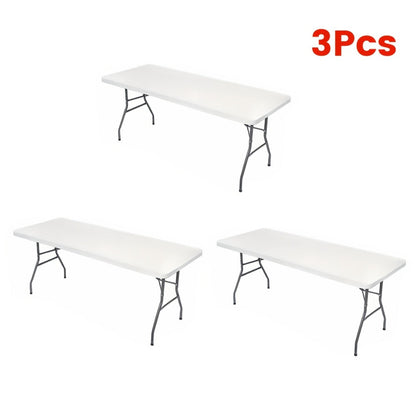 Tablecloth Elastic Cover Set for 6-Foot Rectangle Tables in 3, 6, 9 or 12 Pieces and Three Colors