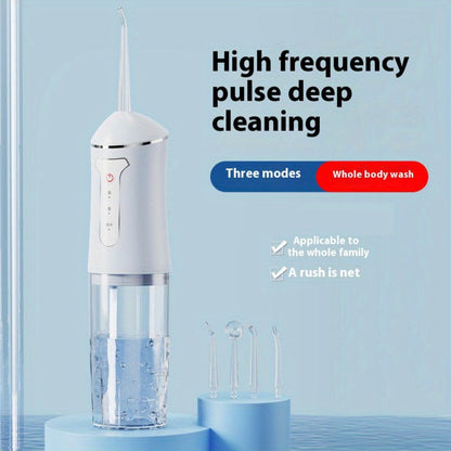 Water Flosser Cordless Three-Mode Design with Four Nozzles, USB Charging and Four Color Options
