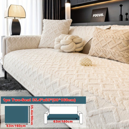 Sofa Cover Plush-Texture Modular Panels for Single to 4 Seats, Backrest, Armrest or Throw Pillow