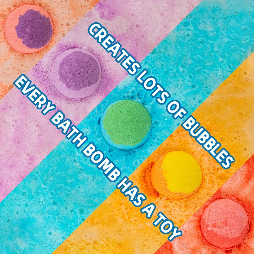 Kids Bath Bombs with Surprise Inside 20 Pack - Fizzy Bath Balls with Hidden Toy for Boys Girls Toddlers