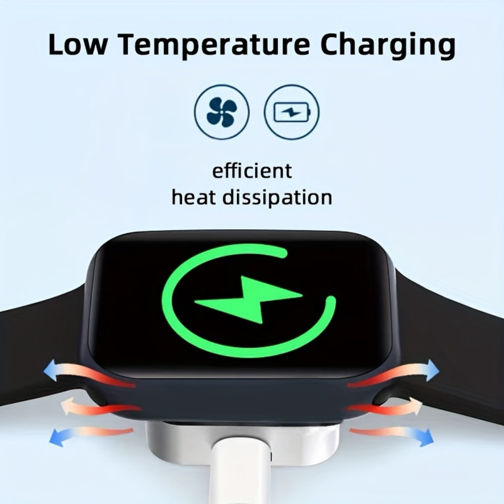 Apple Watch Magnetic Charging Stand with USB-C – Fast Magnetic Charger Dock Compatible with iWatch Ultra Series 9 8 7 6 5 SE 4 3 2 Portable Bedside Desk Charger 6 Colors Red Black Silver Green Blue Rose Gold