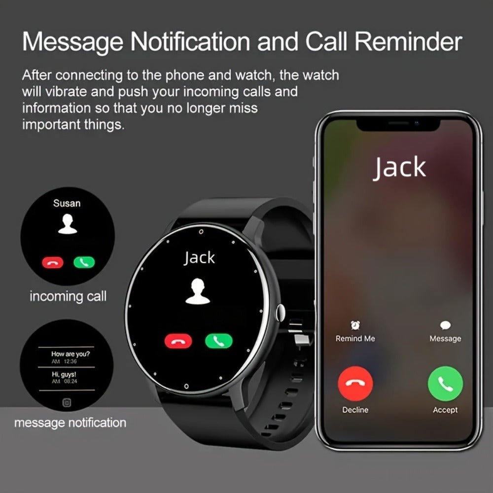 Smart Watch Round Display with Wireless Calling, Voice Assistant and Single or Two-Watch Options