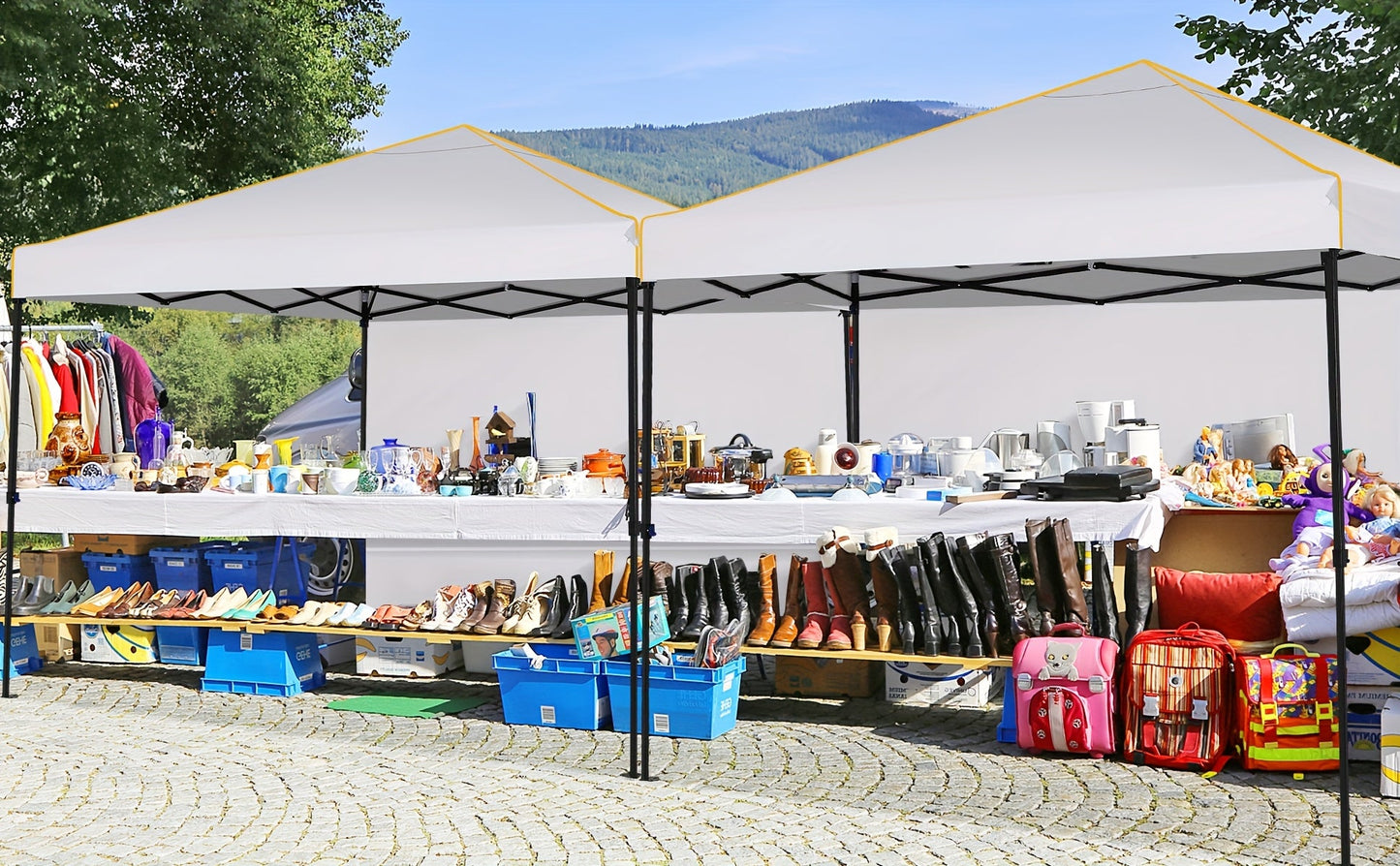 10x10ft Pop-Up Canopy Tent with Four Removable Sidewalls, Mesh Windows and Five Color Options