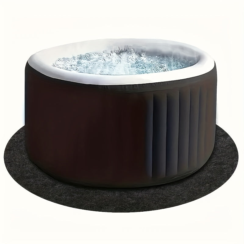 Hot Tub Mat | Round Anti-Slip Waterproof Pool Spa Protector Outdoor