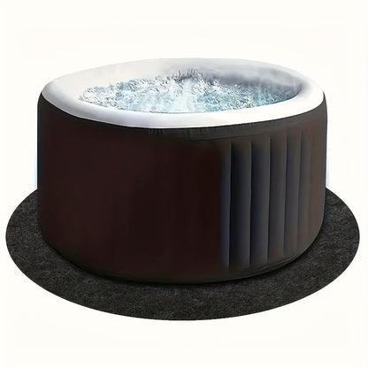Hot Tub Mat | Round Anti-Slip Waterproof Pool Spa Protector Outdoor