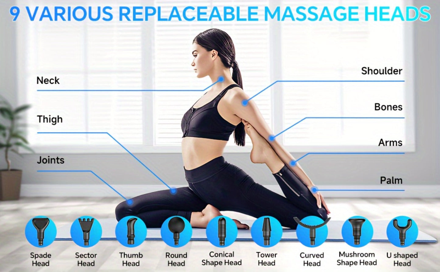 Handheld Massage Gun Collection with X6, M68-7 and X7 Model Labels in Black or Grey Finishes