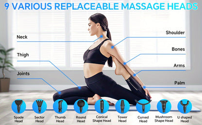Handheld Massage Gun Collection with X6, M68-7 and X7 Model Labels in Black or Grey Finishes