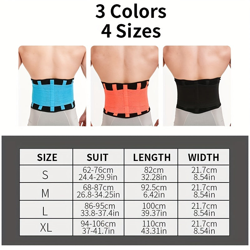 Adjustable Weightlifting Support Belt with Breathable Polyester and S, M or L Size Options