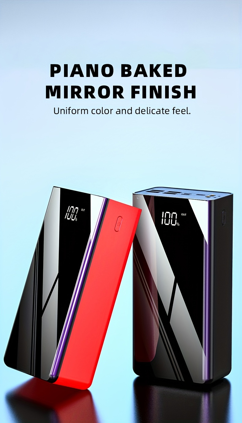 Power Bank 100000mAh 22.5W Super Fast Charging Two-Way USB-C Digital Display Large Capacity Portable Charger for Travel Camping Outdoor Emergency Backup