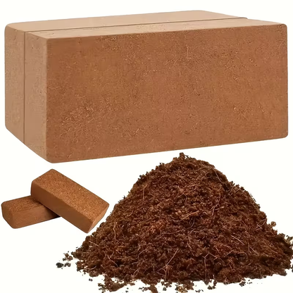 Compressed Brown Growing Medium Brick Set in Protected 1-Piece, 2-Piece or 4-Piece Checkout Options