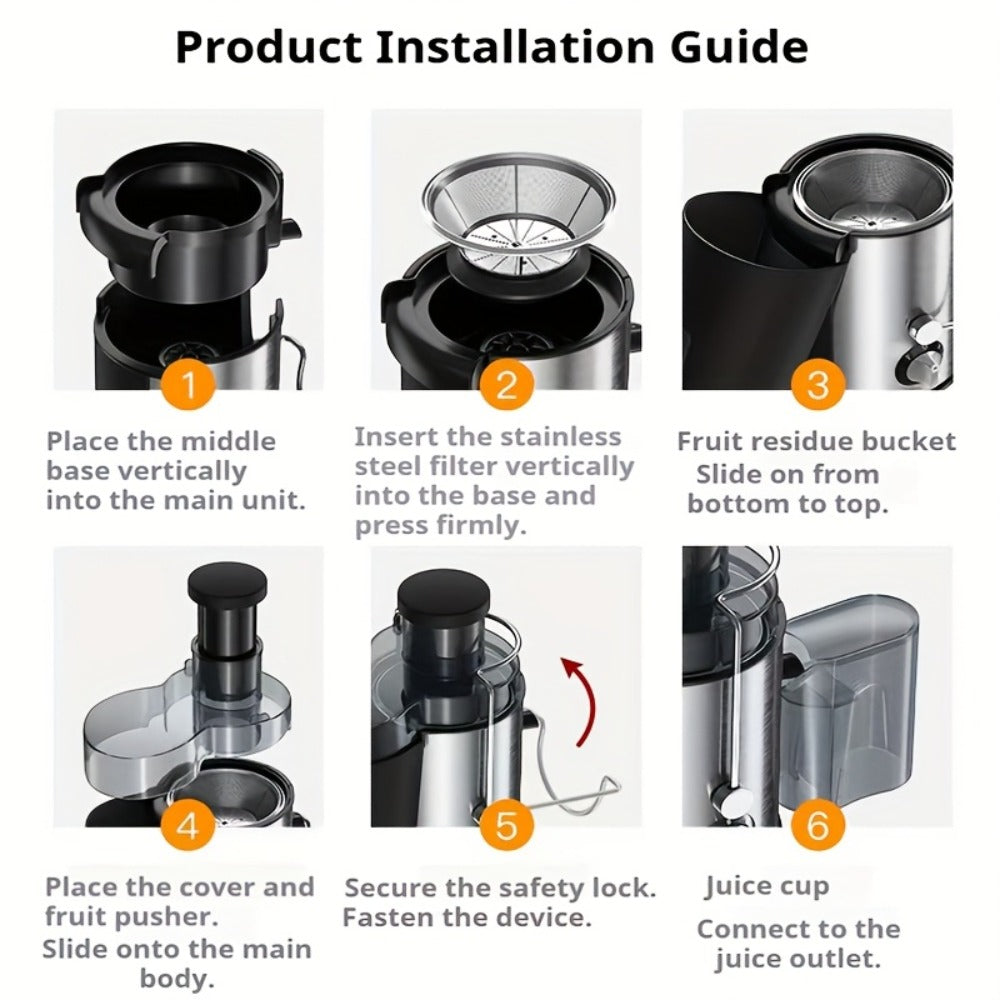 500W Centrifugal Juicer Machine with 3-Inch Feed Chute, Two Speeds and Upgrade or Juicer Configurations