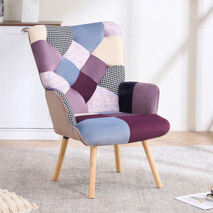Accent Chair with High Back, Upholstered Lounge Chair for Living Room detail image - detail view 13