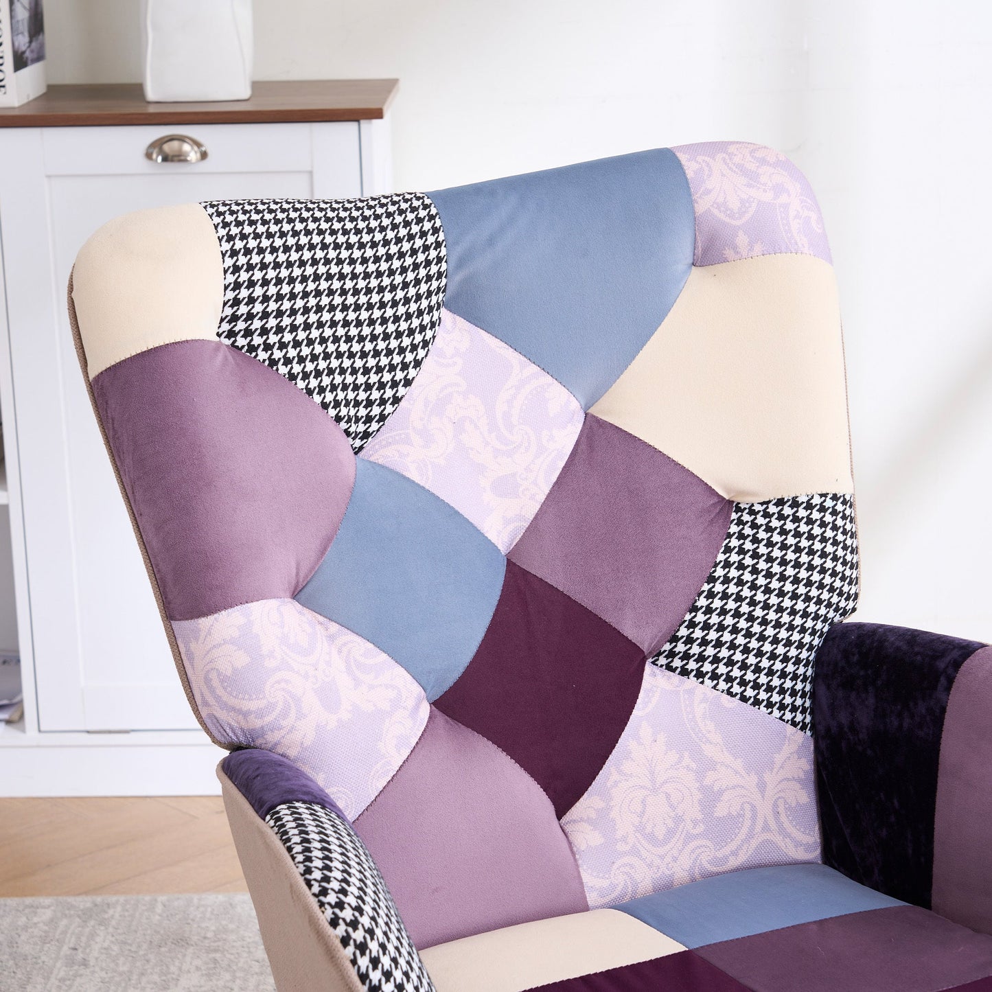 Accent Chair with High Back, Upholstered Lounge Chair for Living Room detail image - detail view 18