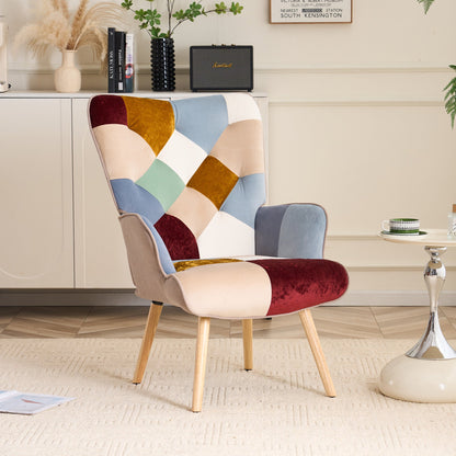 Accent Chair with High Back, Upholstered Lounge Chair for Living Room detail image - detail view 24