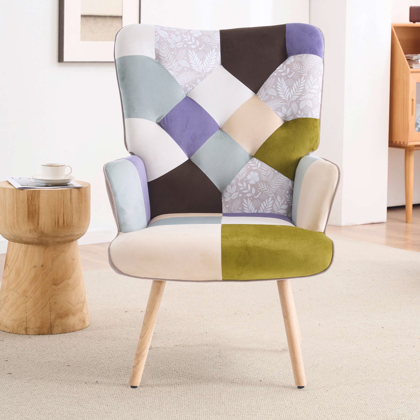 Accent Chair with High Back, Upholstered Lounge Chair for Living Room detail image - detail view 28
