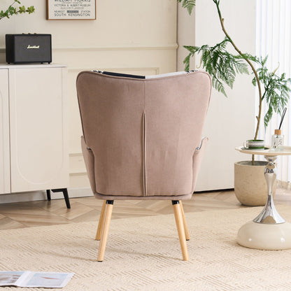 Accent Chair with High Back, Upholstered Lounge Chair for Living Room detail image - detail view 7