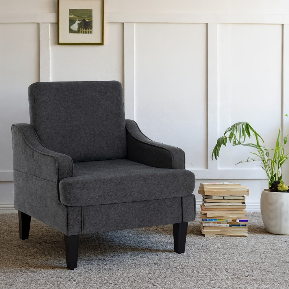 Accent Chair with Solid Wood Construction for Comfortable Everyday Seating in Living Room detail image - detail view 10