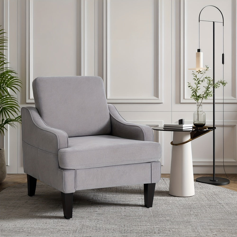 Accent Chair with Solid Wood Construction for Comfortable Everyday Seating in Living Room detail image - detail view 12