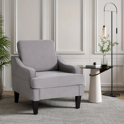 Accent Chair with Solid Wood Construction for Comfortable Everyday Seating in Living Room detail image - detail view 12