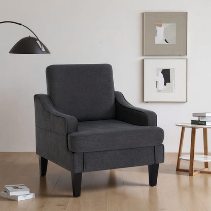 Accent Chair with Solid Wood Construction for Comfortable Everyday Seating in Living Room detail image - detail view 13