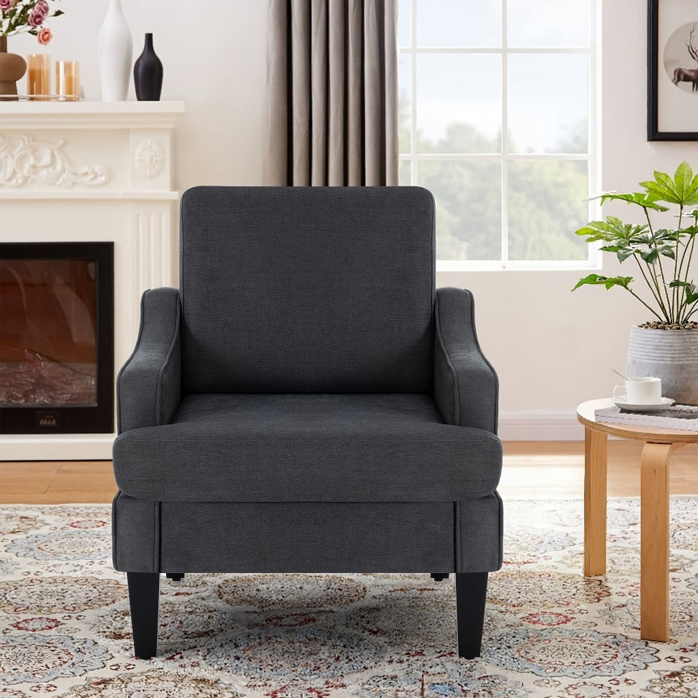 Accent Chair with Solid Wood Construction for Comfortable Everyday Seating in Living Room detail image - detail view 14