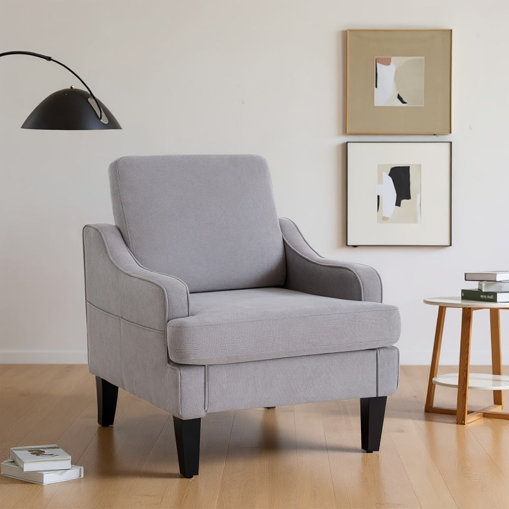Accent Chair with Solid Wood Construction for Comfortable Everyday Seating in Living Room detail image - detail view 16