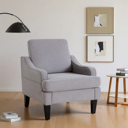 Accent Chair with Solid Wood Construction for Comfortable Everyday Seating in Living Room detail image - detail view 16