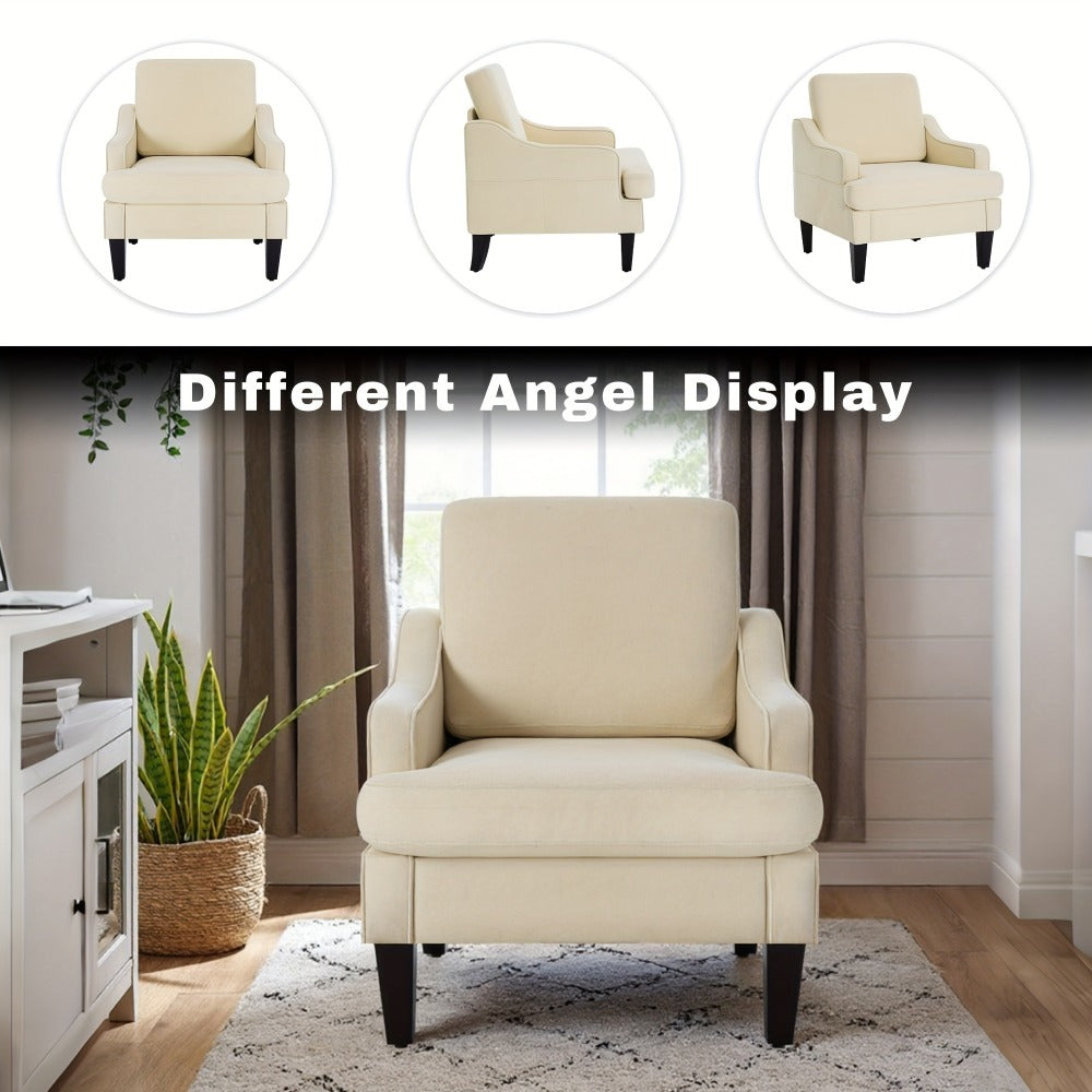 Accent Chair with Solid Wood Construction for Comfortable Everyday Seating in Living Room detail image - detail view 17