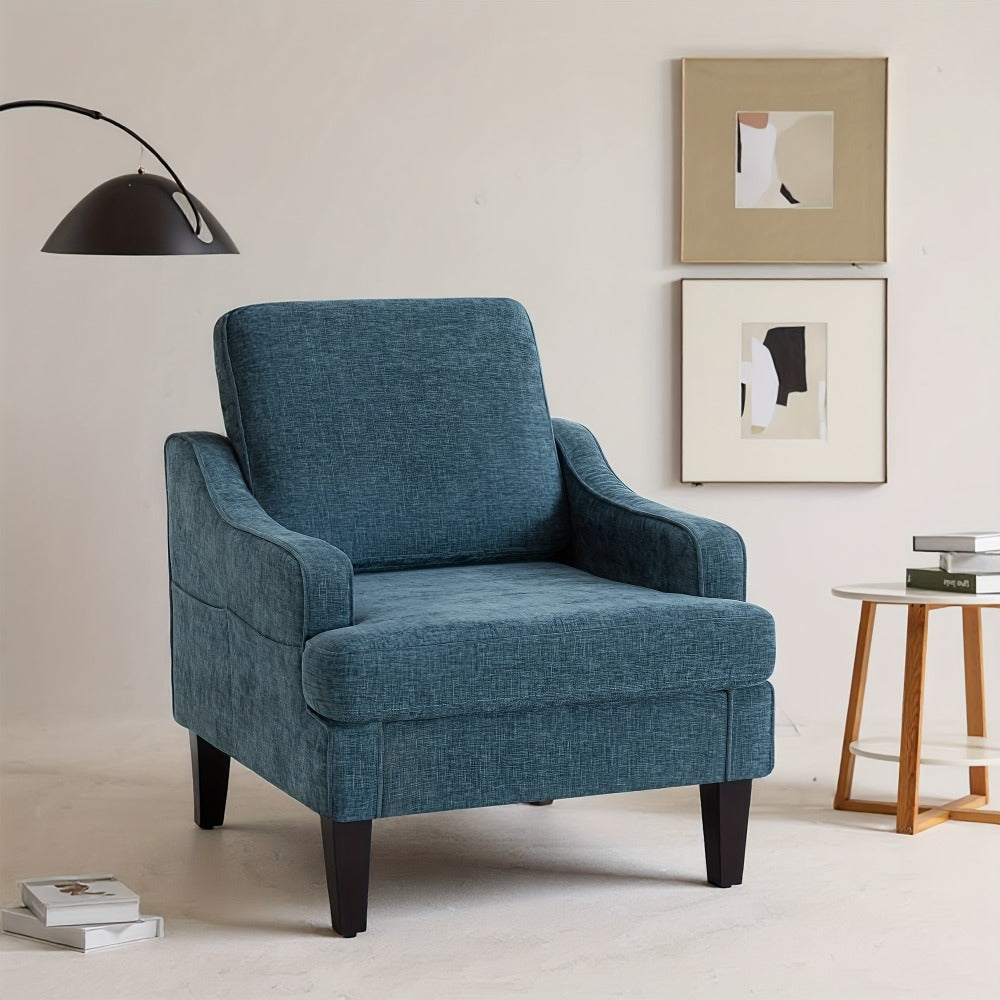 Accent Chair with Solid Wood Construction for Comfortable Everyday Seating in Living Room detail image - detail view 7