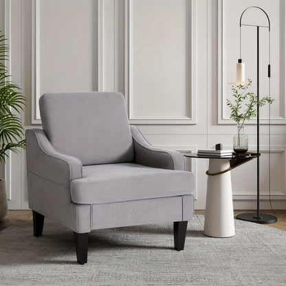 Accent Chair shown in the Light Gray option