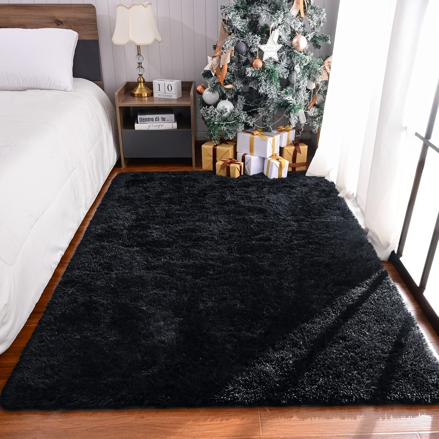 Fluffy Indoor Area Rug in Five Colors and Six Size Options for Living Room, Bedroom, Kitchen or Bathroom