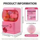 Pink+21pcs Hollow Ball