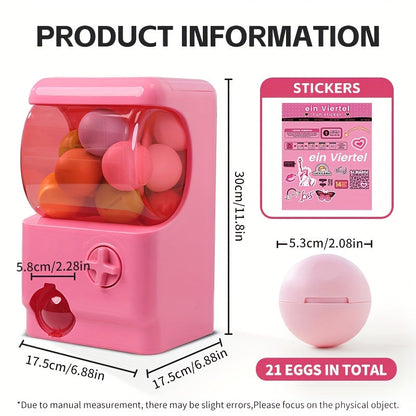 Gachapon Machine for Home – Mini Capsule Toy Vending Machine Novelty Gift for Kids Adults Couples Anniversary Birthday Party Christmas
