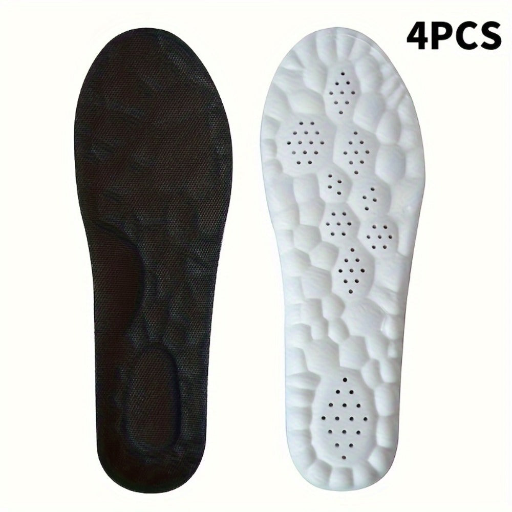 Two-Pair Cushion Shoe Insoles in Black or Gray with 12 EU35-46 Color-and-Size Options Pictured