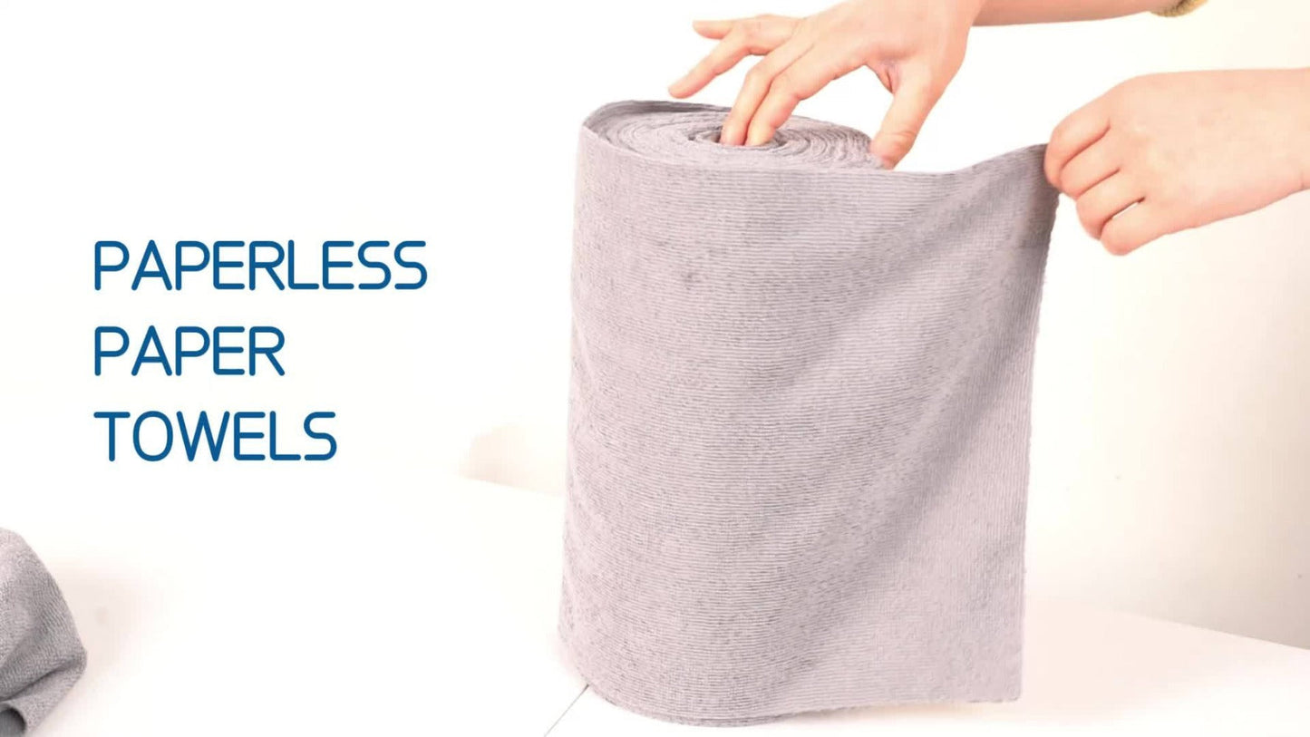 Microfiber Cleaning Cloths 100 Pack Reusable Washable Tear-Away Towel Roll 12x12 – Absorbent Rags & Dishcloths for Kitchen, Bathroom, House & Car Detailing