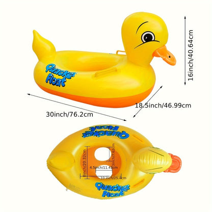 Inflatable Duck Pool Float with 2 Handles – Cute Animal Swim Ring for Kids & Adults, Durable PVC Summer Water Toy for Pool Lake Beach River Party, 1-Pack, 2-Pack or 4-Pack