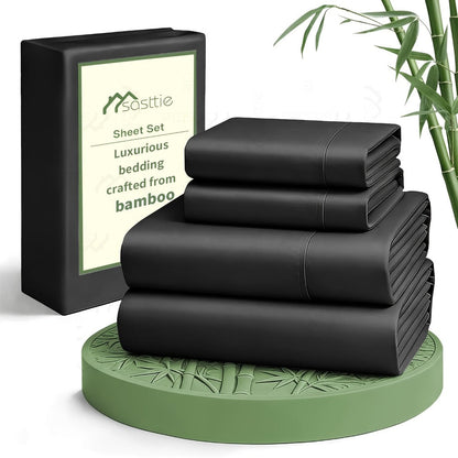 Bed Sheet Set 6-Piece with 17-Inch Pocket, Double-Stitched Edges, Four Bed Sizes and Thirteen Colors