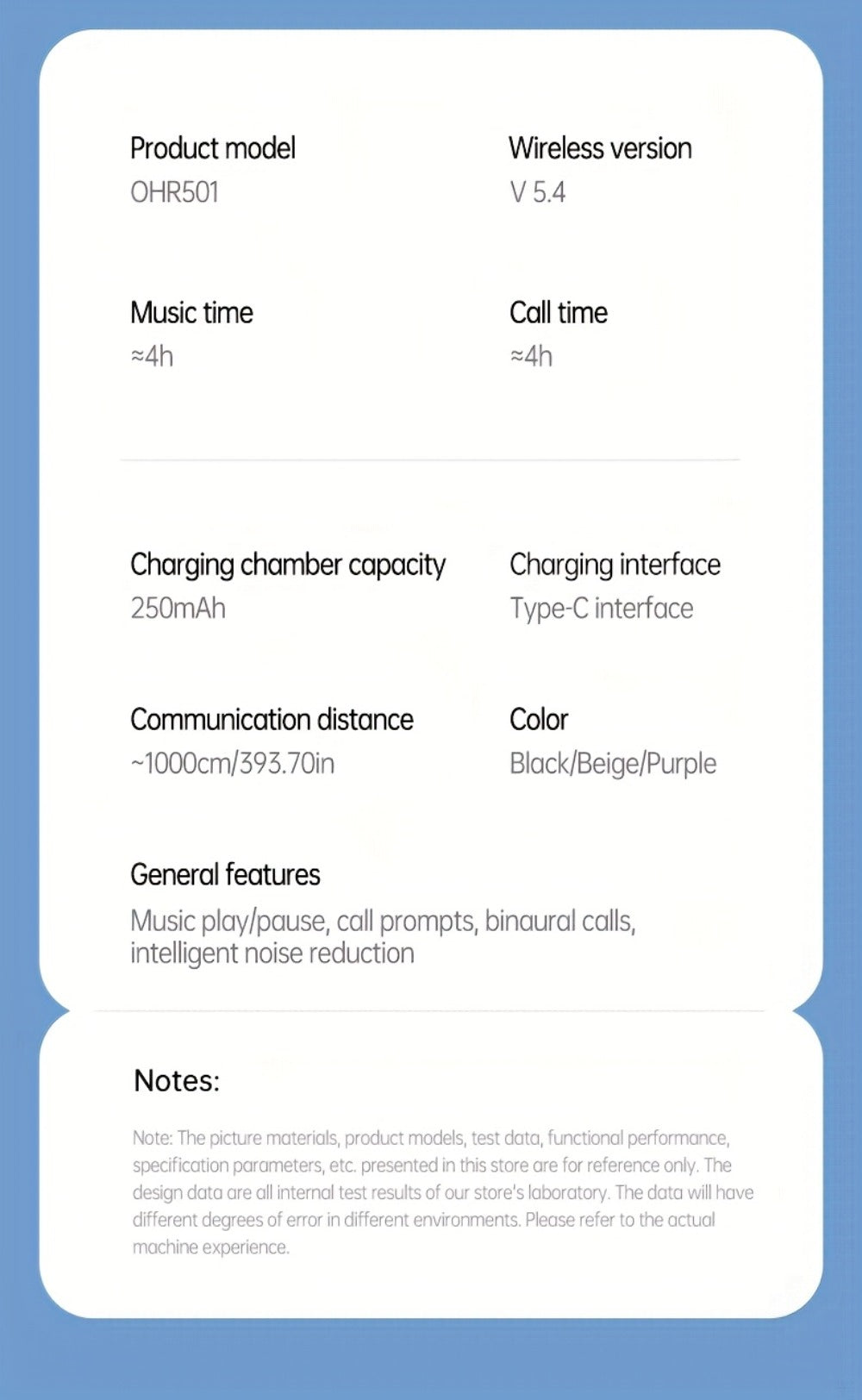 Acer OHR501 Dolby Surround Sound Wireless Earbuds Bluetooth 5.4 Semi-In-Ear TWS Intelligent Noise Cancellation Fingerprint Touch Control Ultra-Low Latency Type-C Fast Charging 8 Colors