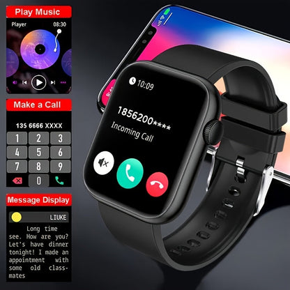 Smart Watch Fitness Tracker 2.01" Touchscreen – Dual Strap, HD Bluetooth Calls, 100+ Functions, Step & Calorie Tracking, Music & Notifications for Android & iPhone