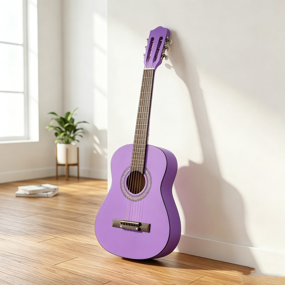 Acoustic Guitar shown in the Purple option