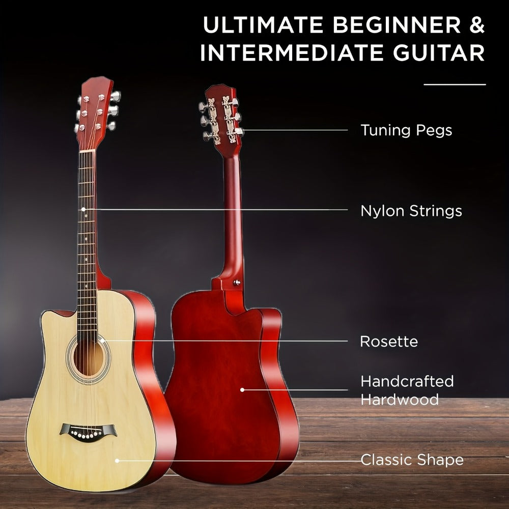 Acoustic Guitar, 38 Inch, Inch, Matte, Beginners for Lessons and Practice detail image - detail view 10