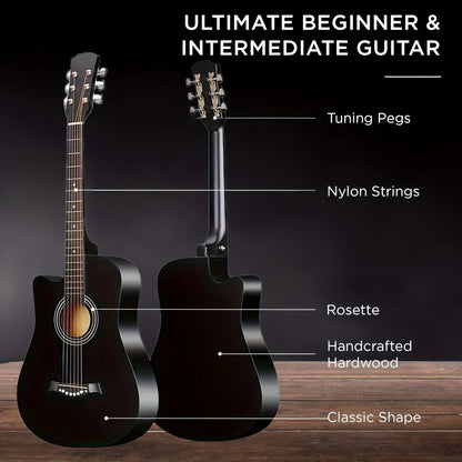 Acoustic Guitar, 38 Inch, Inch, Matte, Beginners for Lessons and Practice detail image - detail view 12