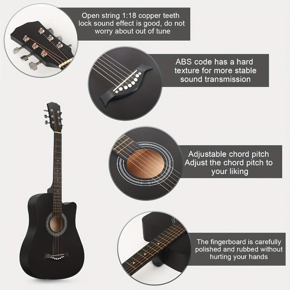 Acoustic Guitar, 38 Inch, Inch, Matte, Beginners for Lessons and Practice detail image - detail view 15