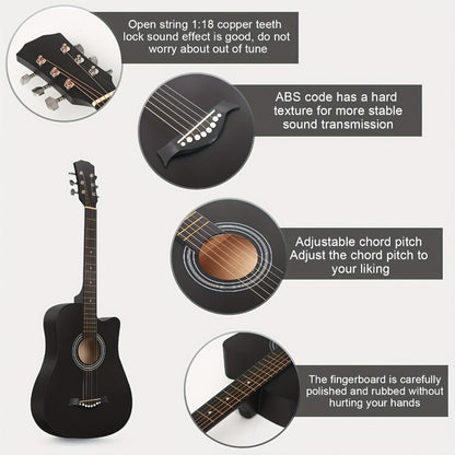 Acoustic Guitar, 38 Inch, Inch, Matte, Beginners for Lessons and Practice detail image - detail view 15