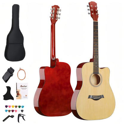 Acoustic Guitar shown in the 41 inches [ wood color]-A option