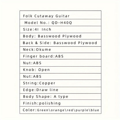 Acoustic Guitar, 41 Inches, This, Comprehensive, Designed for Lessons and Practice detail image - detail view 11