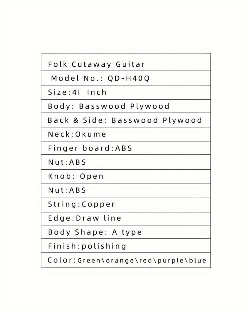 Acoustic Guitar, 41 Inches, This, Comprehensive, Designed for Lessons and Practice detail image - detail view 23