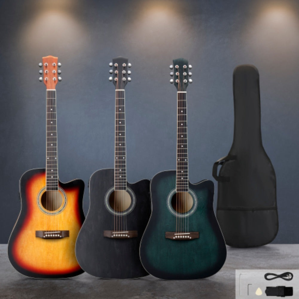 Acoustic Guitar, Adjustable, 10W, KMA101, 41-Inch, Black for Lessons and Practice detail image - detail view 10