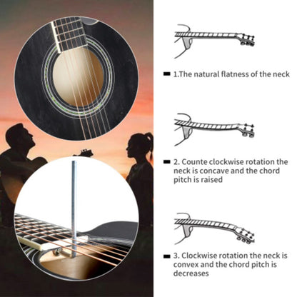 Acoustic Guitar, Adjustable, 10W, KMA101, 41-Inch, Black for Lessons and Practice detail image - detail view 6